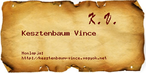 Kesztenbaum Vince névjegykártya